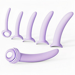 Foto do Produto Kit Dilatador Vaginal Graduados Liso com 5 Tamanhos em Silicone M�dico Lil�s