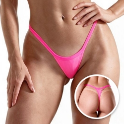 Micro Calcinha String Fio Dental Sensual Sexy Básica em Poliamida sem Regulagem Pink