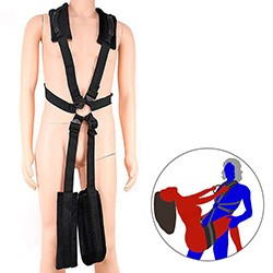 Foto do Produto Suporte Erótico para Sustentação com Apoio para Pernas Preto: Controle, Conforto e Prazer