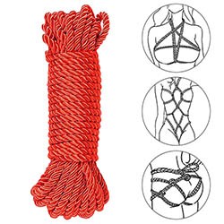 Corda para Bondage e Shibari em Poliéster com 10 Metros Vermelha