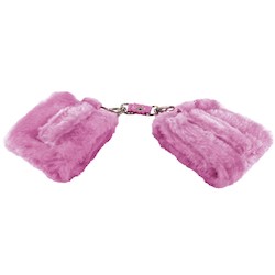 Foto do Produto Algema de Pelúcia Fechadas com Velcro Fetiche Pink