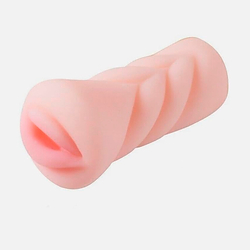 Masturbador Masculino em Cyberskin Formato de Boca Missy Bege