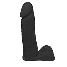 Pênis de Borracha com Escroto Dionísio 19 x 4,5cm Preto