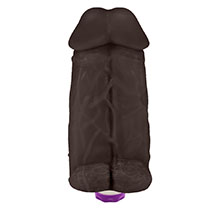 Foto do Produto Pênis Realístico Flexível Duplo Super Amigos com Vibrador 18 x 7,5cm Marrom