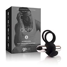 Foto do Produto Anel Peniano em Silicone Recarregável com 10 Vibrações Dom Preto