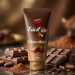 Lubrificante à Base de Água Beijável Fácil Lub Sabor Chocolate 60g