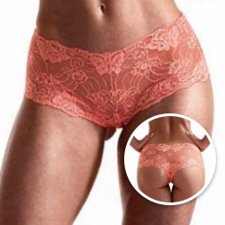Foto do Produto Calcinha Caleçon Sexy em Renda Laranja