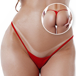 Foto do Produto Micro Calcinha String Fio Dental Sensual Sexy em Poliéster com Regulagem Vermelha