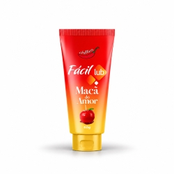 Lubrificante à Base de Água Beijável Fácil Lub Sabor Maçã do Amor 60g