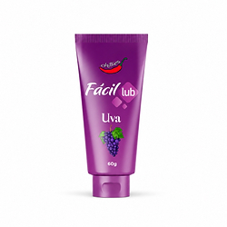 Lubrificante à Base de Água Beijável Fácil Lub Sabor Uva 60g