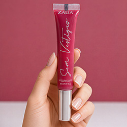 Gloss Labial Hidratante e Fixador com Ácido Hialurônico e Vitamina E Sem Vestígio Rosa 15ml