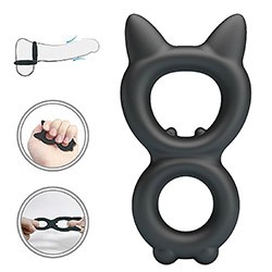 Foto do Produto Anel Peniano e Escrotal em Silicone Toran Preto