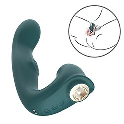 Foto do Produto Vibrador Duplo Recarreg�vel em Silicone com 20 Vibra��es e 10 Rota��es Dale Verde