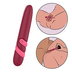 Vibrador Personal Recarregável em Silicone com 10 Vibrações Slim Vinho