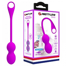 Foto do Produto Bola de Pompoarismo Kegel Ball Recarregável, Silicone, 12 Vibrações, Controle sem Fio, Elvira Roxa