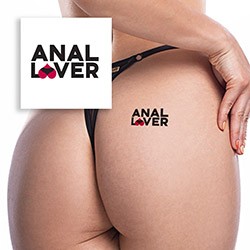 Foto do Produto Tatuagem Tempor�ria Sensual Sexy com Texto Anal Lover Preta