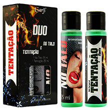 Duo Garganta Profunda No Talo 25ml + Excitante Unissex Tentação Menta 25ml