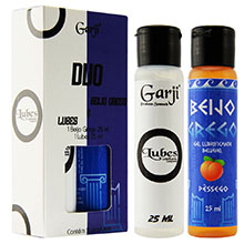 Duo Gel Beijo Grego Pêssego 25ml + Lubrificante Neutro Lubes 25ml