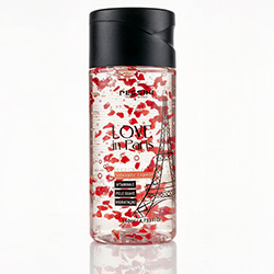 Sabonete Corporal Líquido com Cápsulas de Coração Esfoliante Love In Paris Aroma Suave Floral 140ml