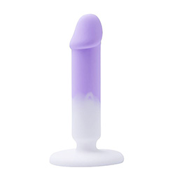 Foto do Produto Plug Anal em Silicone (Toque Aveludado) Reto com Glande e Ventosa 13,4 x 2,7cm Lilás