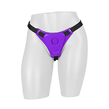 Cinta Peniana de Vinil com Elástico Fetiche Roxo