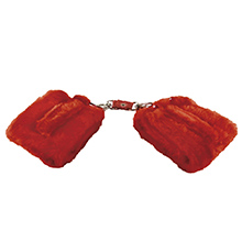 Foto do Produto Algema de Pelúcia com Velcro Vermelha