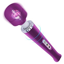 Foto do Produto Massageador Er�tico Recarreg�vel em Silicone e ABS com 10 Vibra��es Varinha M�gica Roxo