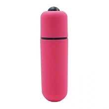 Foto do Produto Vibrador Bullet Bala Vibrat�ria com 10 Vibra��es e Bot�o Liga/Desliga Rosa