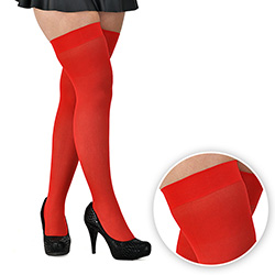 Foto do Produto Meia Fina Sensual Sexy 7/8 com Punho Social Vermelha