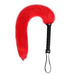 Acessório Sado em PU (Imitação de Couro) e Pelúcia para Prática de Tickling (Cócegas) 56cm Vermelho