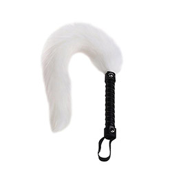 Acessório Sado em PU (Imitação de Couro) e Pelúcia para Prática de Tickling (Cócegas) 56cm Branco