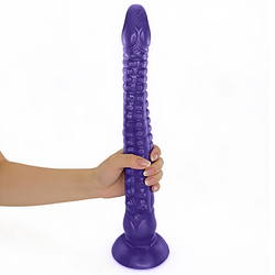 Plug Anal Gigante Octo - Flexível 45 x 6cm Roxo Cintilante